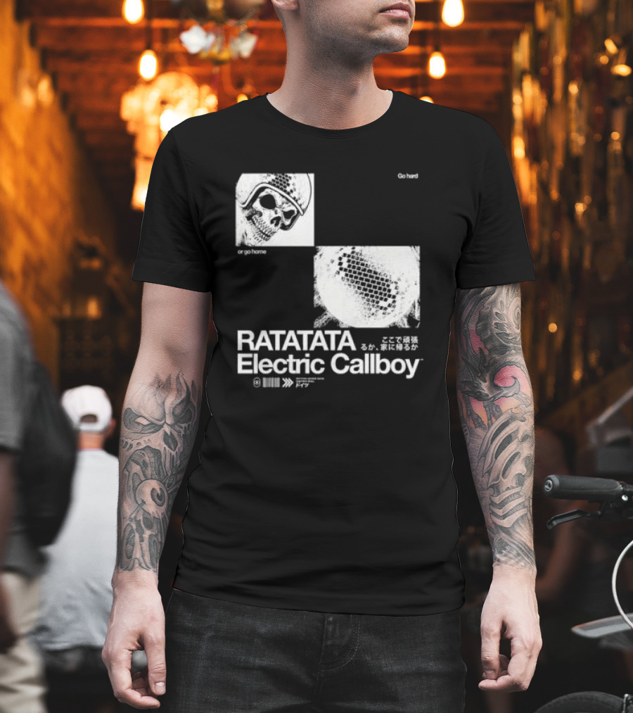 Electric Callboy Ratatata Skull Disco Go Hard Or Go Home T-Shirt