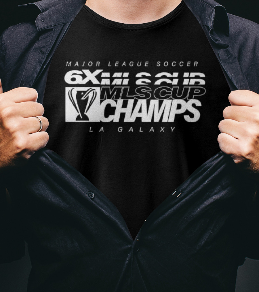 Major League Soccer LA Galaxy 6X MLS Cup Champs T-Shirt