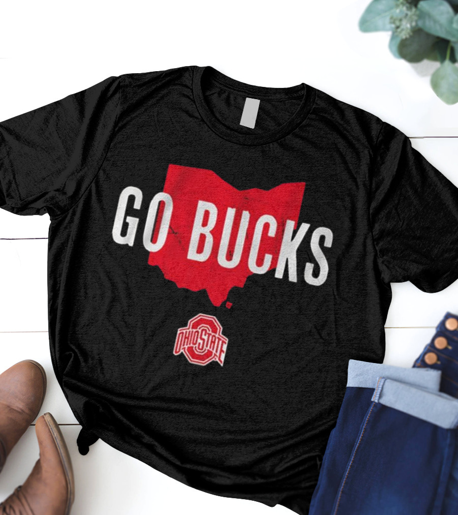 Ohio State Go Bucks Red Map T-Shirt