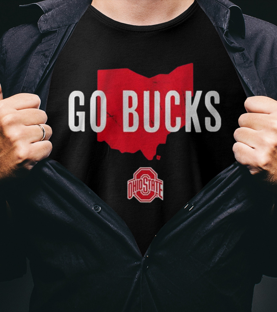 Ohio State Go Bucks Red Map T-Shirt
