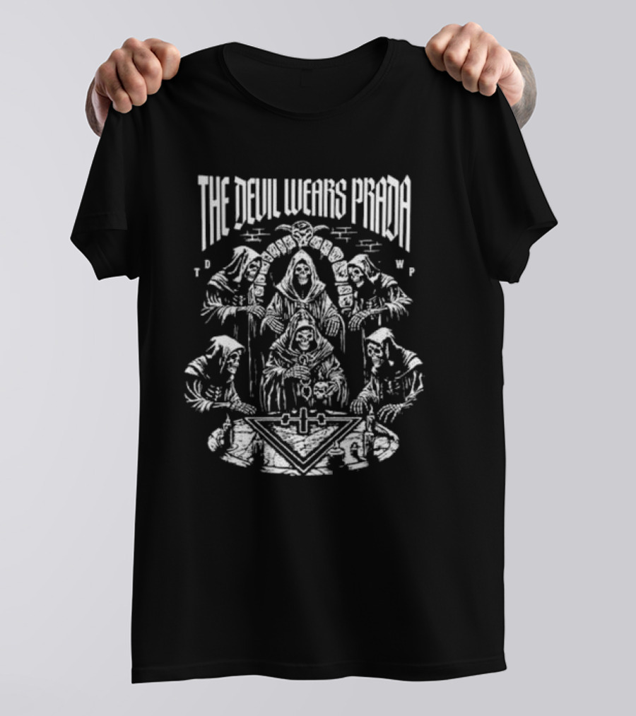 The Devil Wears Prada Ritual Dye TDWP Monks And Altar T-Shirt