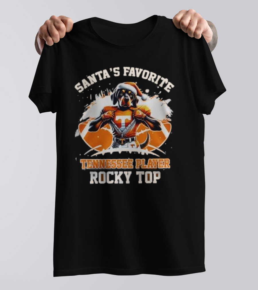 Santa's Favorite Tennessee Player Rocky Top T-Shirt