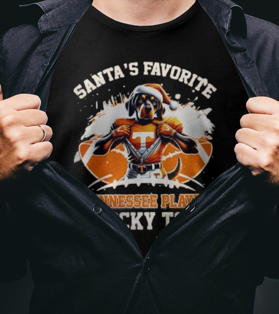 Santa's Favorite Tennessee Player Rocky Top T-Shirt