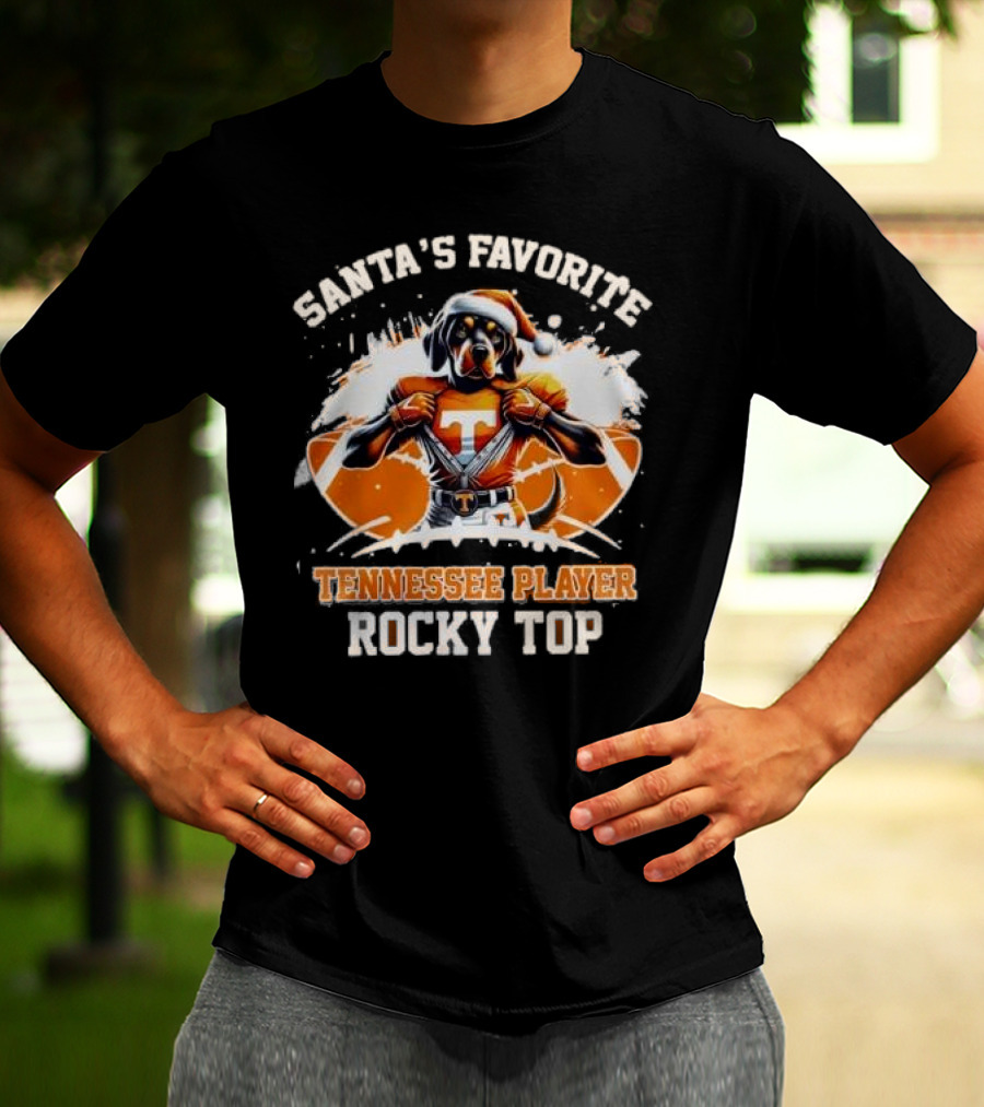Santa's Favorite Tennessee Player Rocky Top T-Shirt