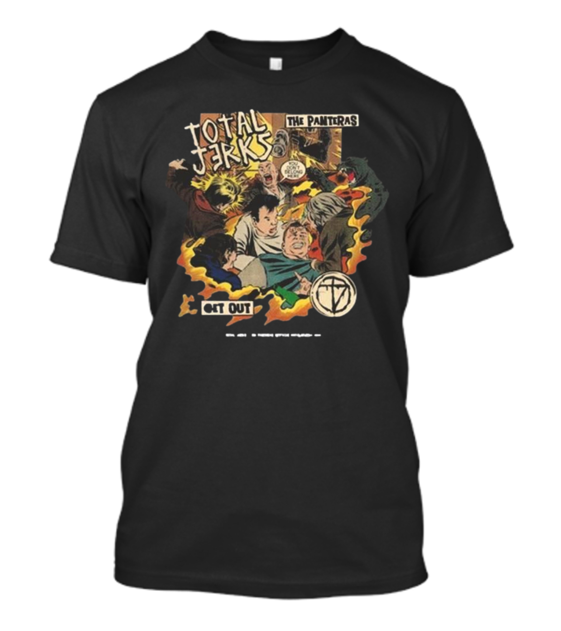 Total Jerks The Panteras Get Out Explosive Comic Style Showdown T-Shirt