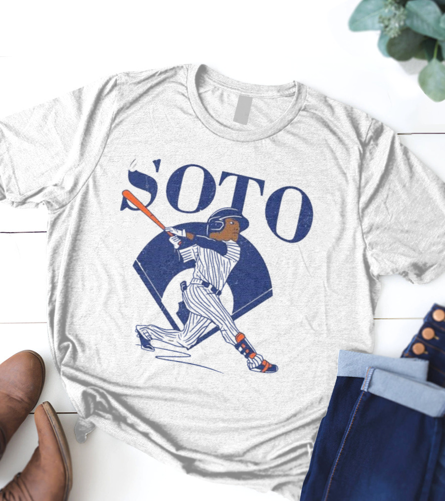 Soto Baseball Caricature Queens Diamond T-Shirt