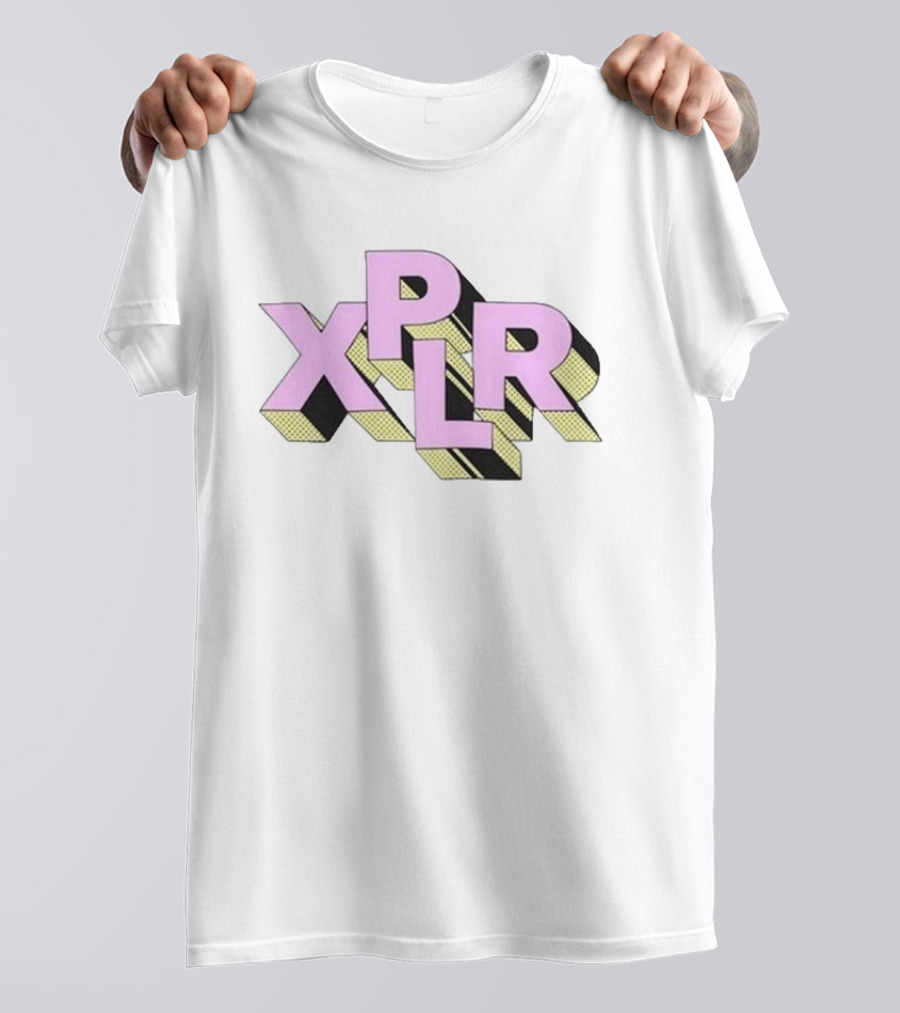 Sam And Colby XPLR Block Pink Yellow Stripe T-Shirt