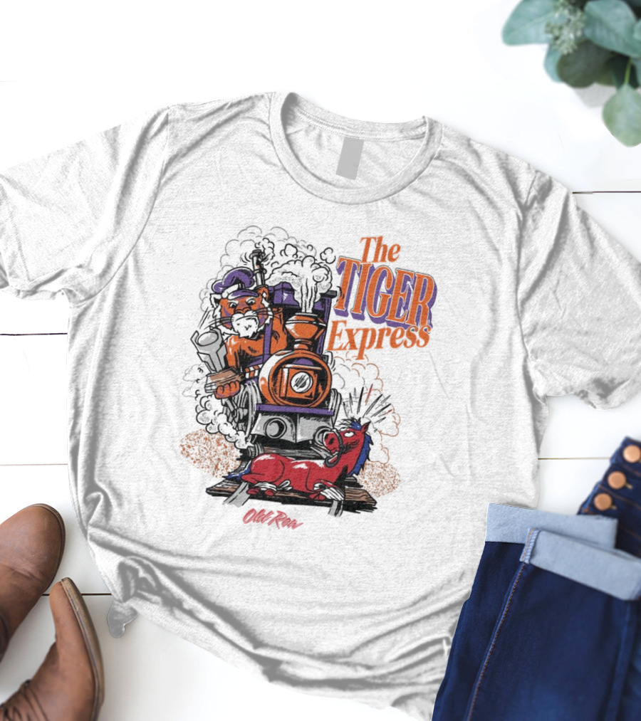 Clemson Tigers The Tiger Express Old Row Steam Train T-Shirt