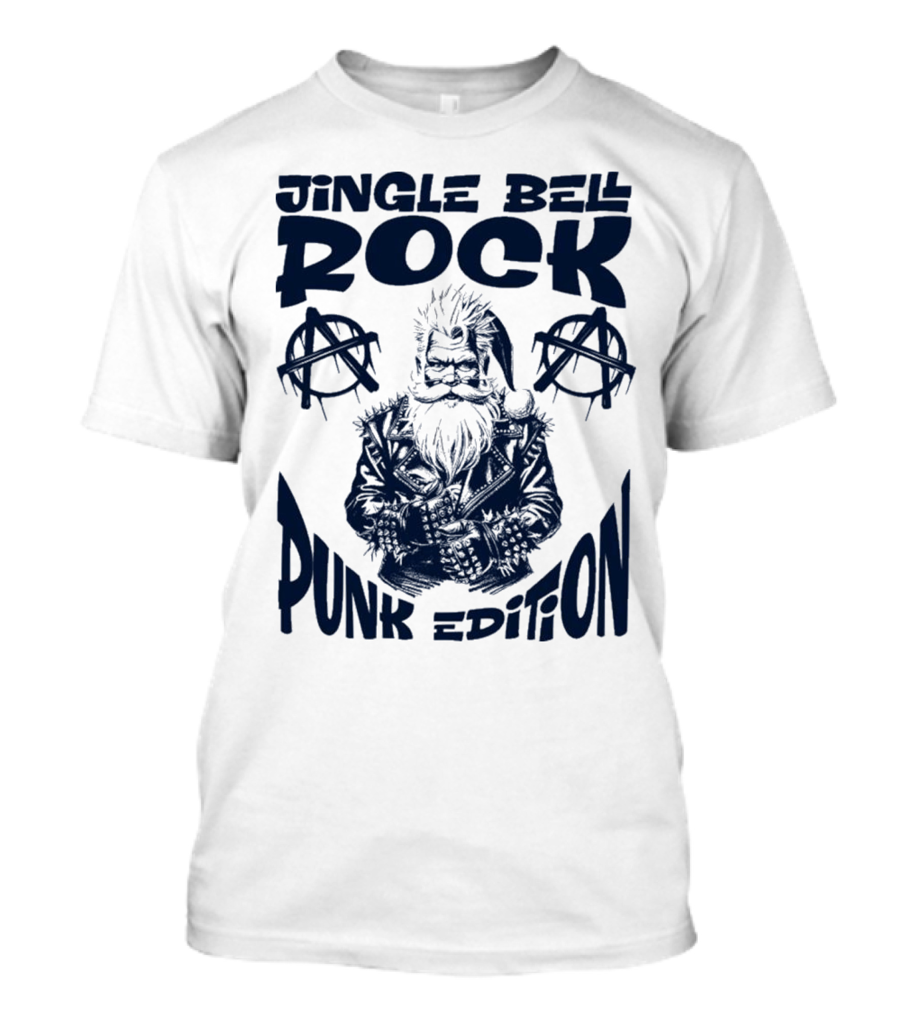 Jingle Bell Rock Punk Edition Anarchy Santa Claus T-Shirt