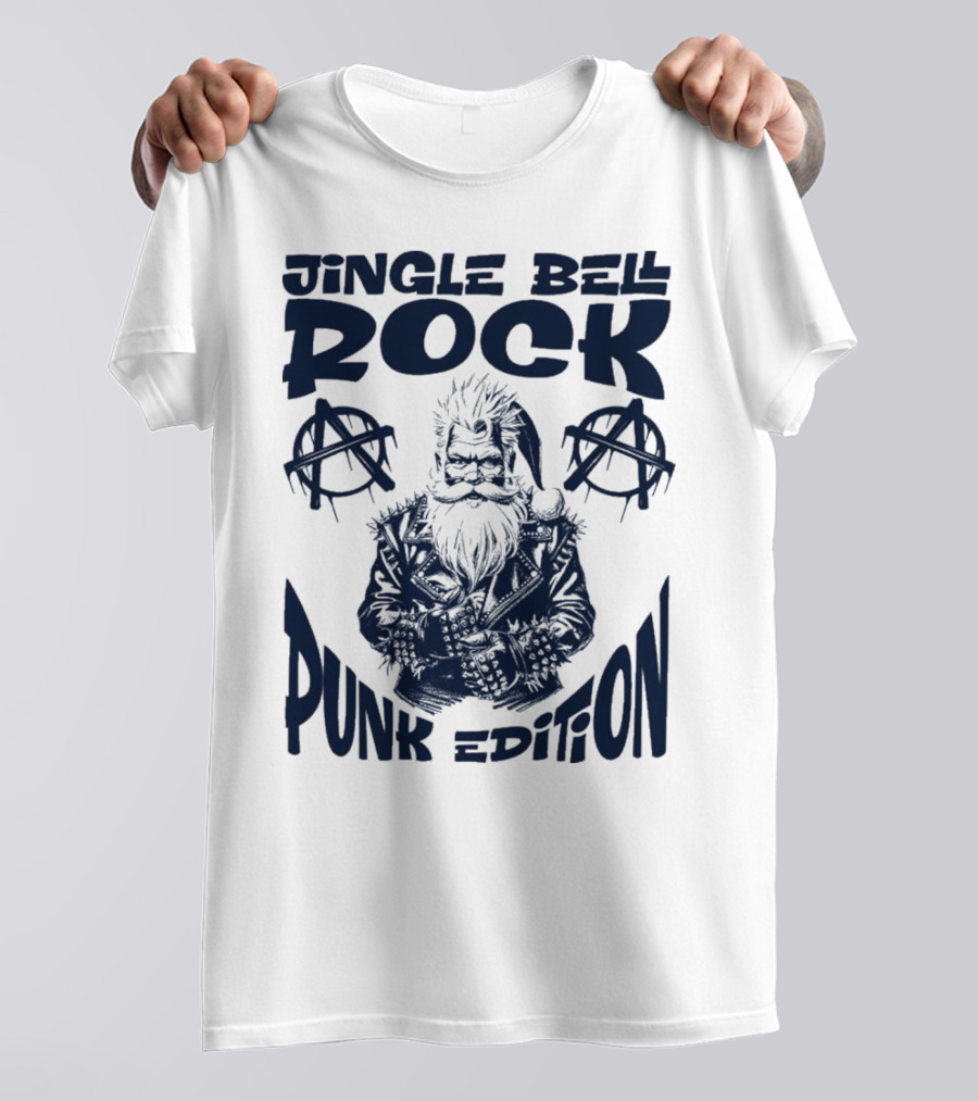 Jingle Bell Rock Punk Edition Anarchy Santa Claus T-Shirt