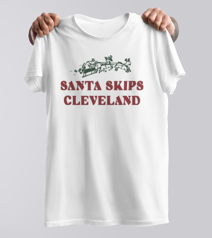 Max Scharping Santa Skips Cleveland Wearing T-Shirt