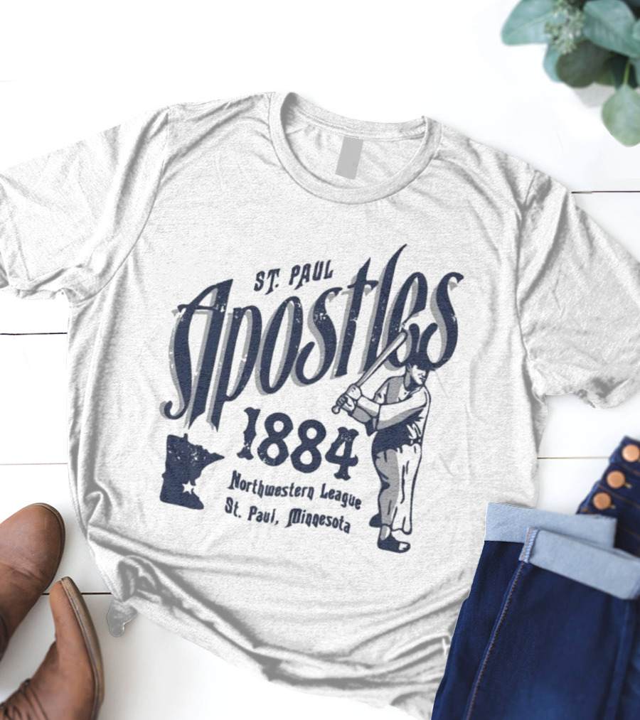St. Paul Apostles 1884 Northwestern League St. Paul Minnesota Vintage Defunct Baseball Teams T-Shirt