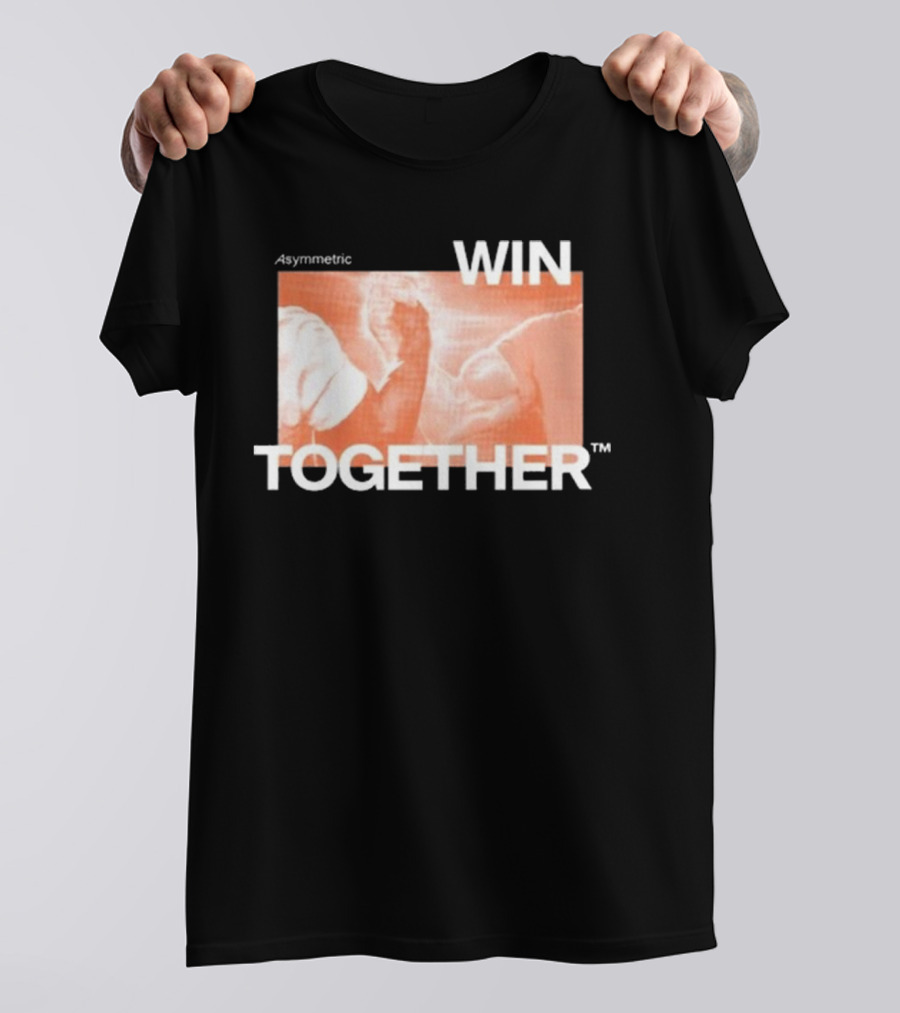 Asymmetric Win Together Iconic Handshake Unity T-Shirt