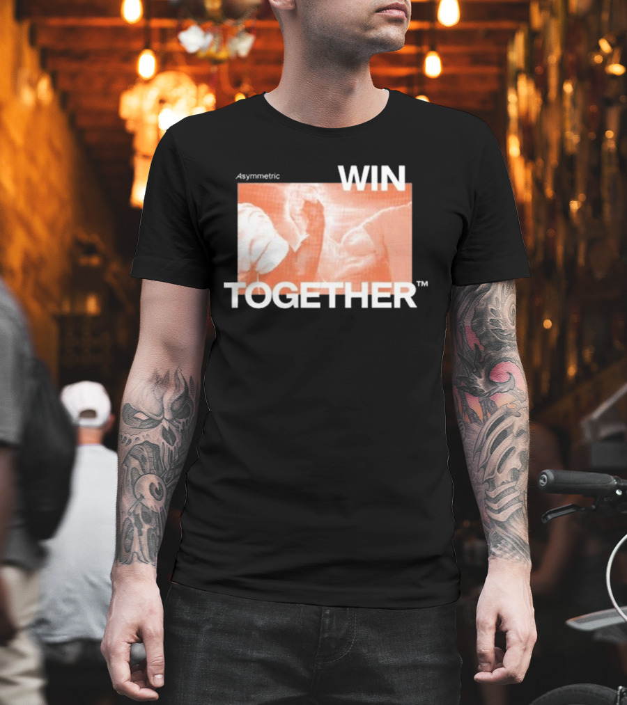 Asymmetric Win Together Iconic Handshake Unity T-Shirt