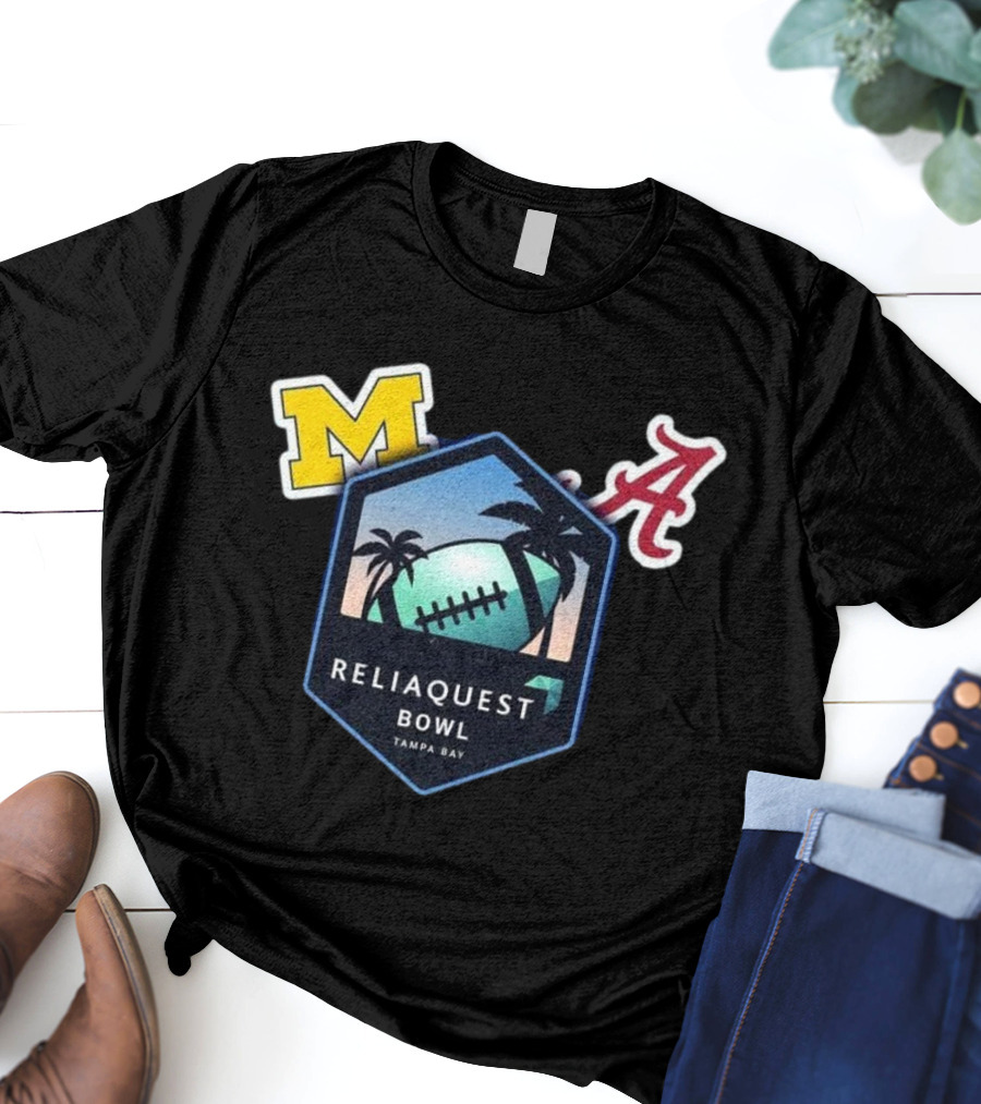 Reliaquest Bowl Michigan M Alabama A Tampa Bay Football December 31 T-Shirt