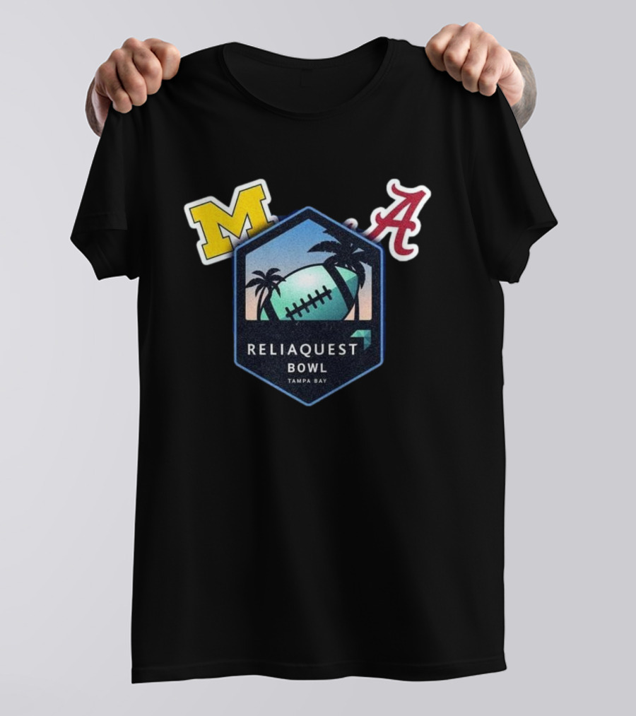 Reliaquest Bowl Michigan M Alabama A Tampa Bay Football December 31 T-Shirt