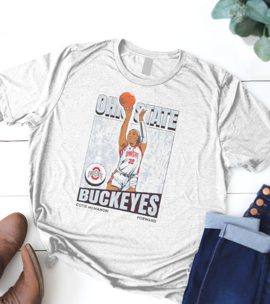 Ohio State Buckeyes Forward Cotie McMahon Cartoon Basketball T-Shirt