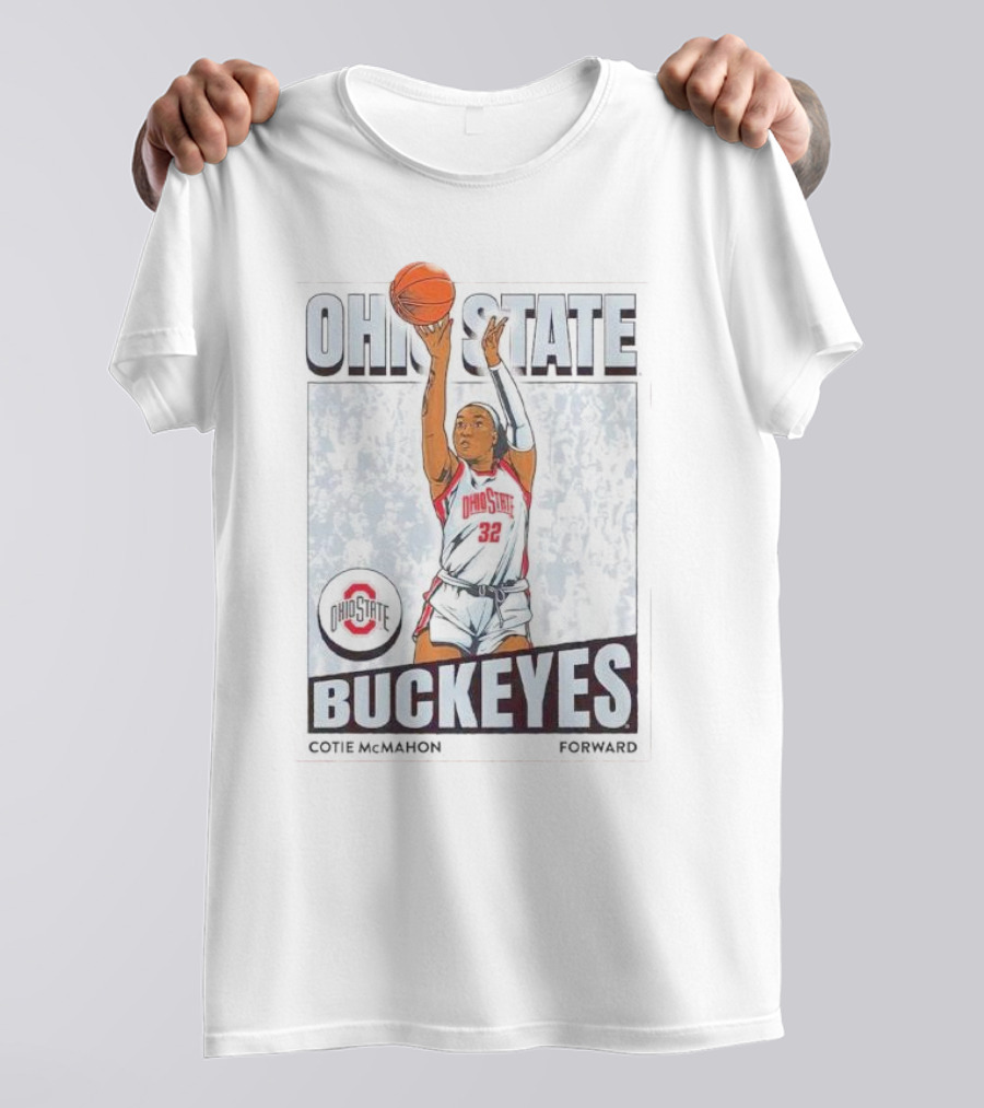Ohio State Buckeyes Forward Cotie McMahon Cartoon Basketball T-Shirt