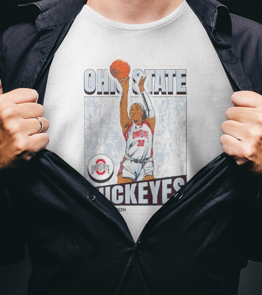 Ohio State Buckeyes Forward Cotie McMahon Cartoon Basketball T-Shirt