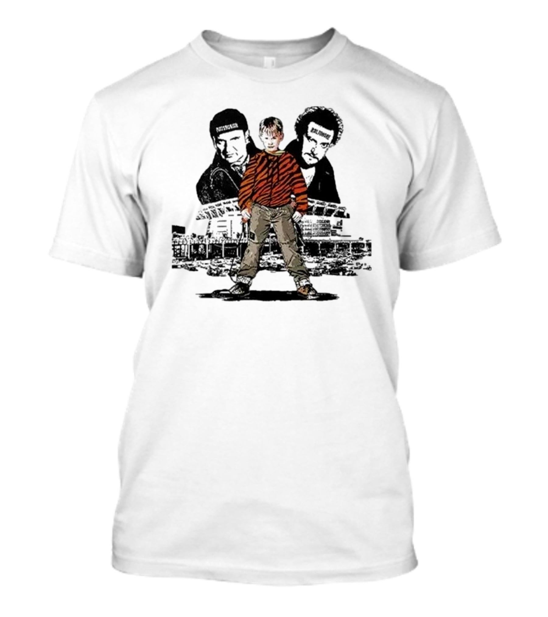 Pittsburgh Steelers Baltimore Ravens Home Alone Parody Stadium Scene T-Shirt