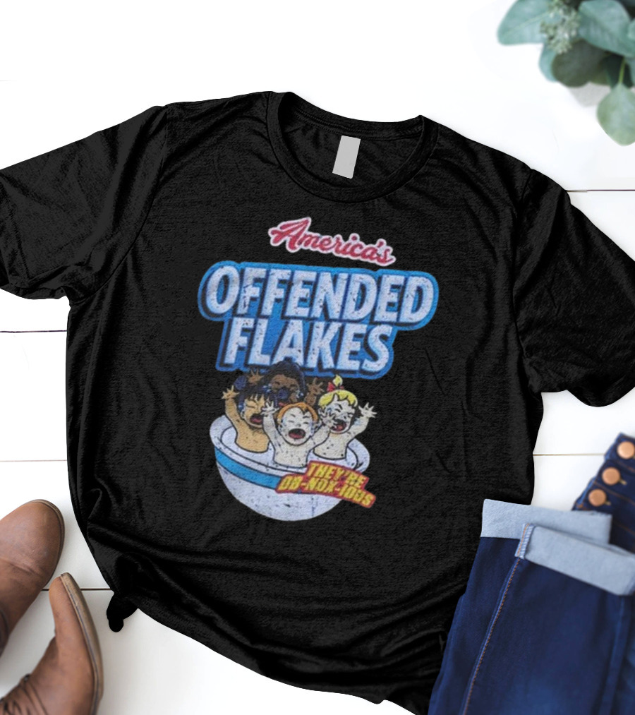Derek Holland Wearing America's Offended Flakes They're Ob Nox Ious T-Shirt