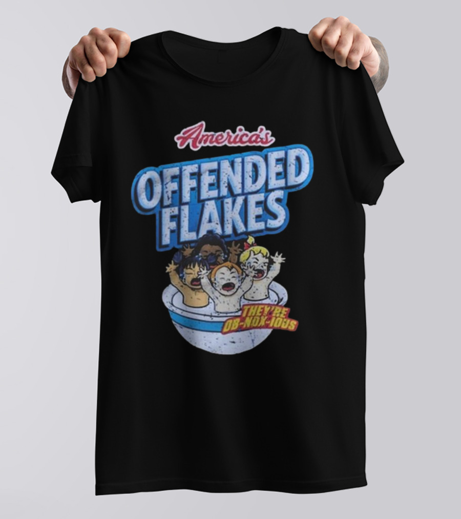 Derek Holland Wearing America's Offended Flakes They're Ob Nox Ious T-Shirt