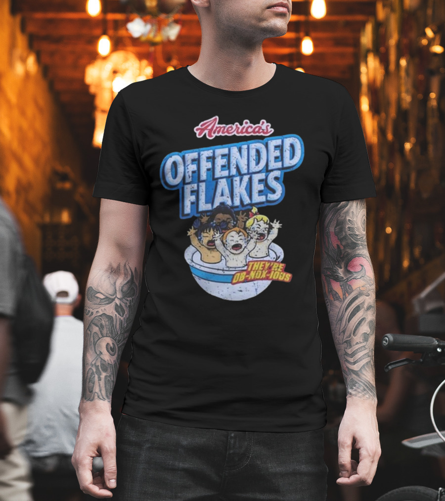 Derek Holland Wearing America's Offended Flakes They're Ob Nox Ious T-Shirt