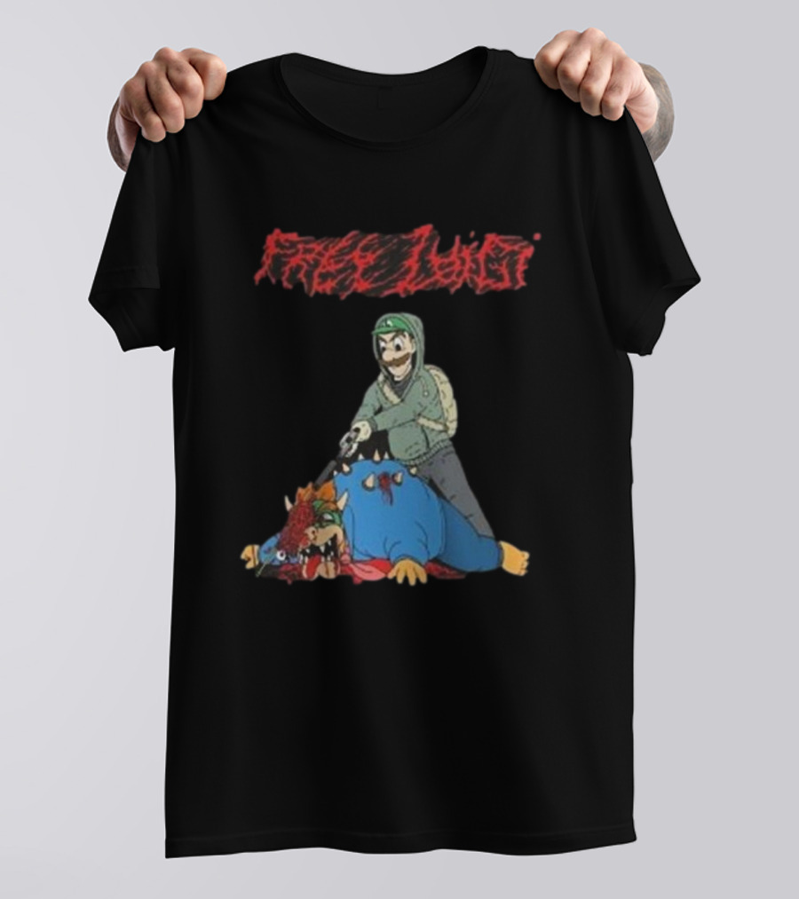 Free Luigi Mangione Sanguisugabogg Controversy Mario T-Shirt