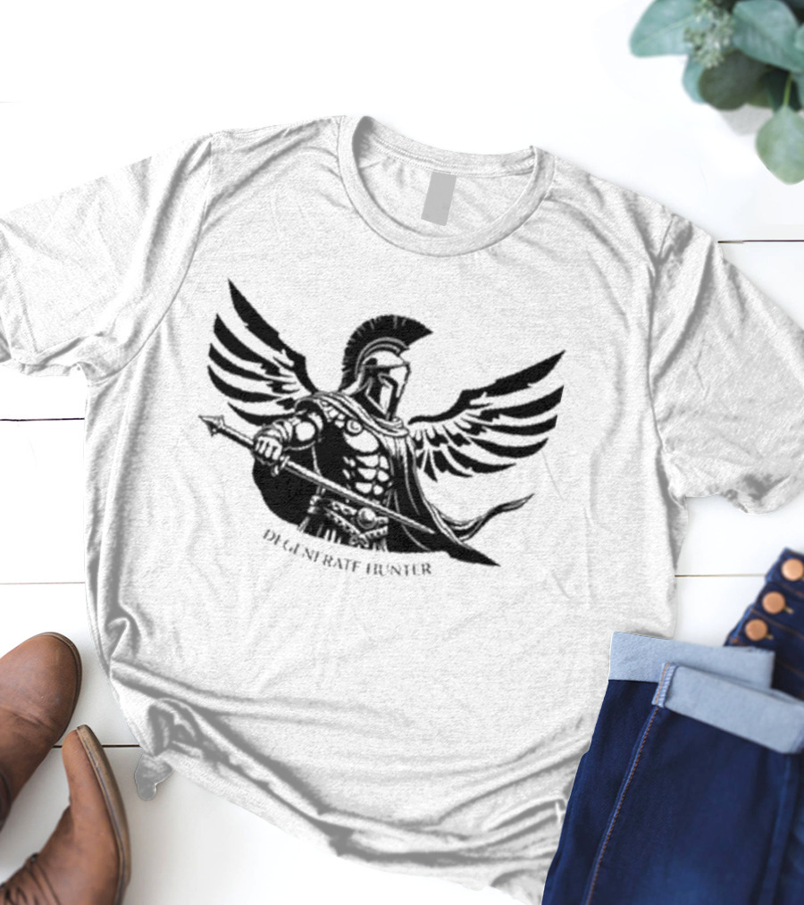 Petey B Winged Roman Gladiator Degenerate Hunter T-Shirt