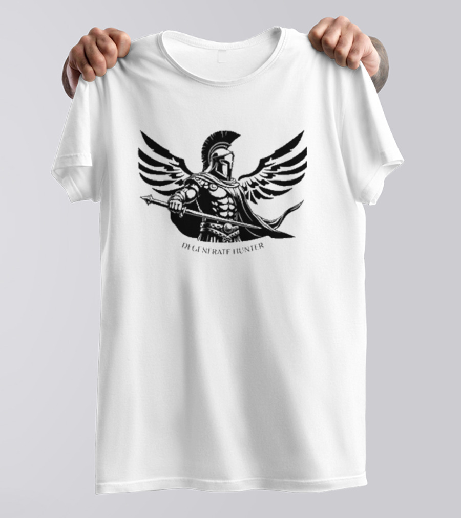 Petey B Winged Roman Gladiator Degenerate Hunter T-Shirt