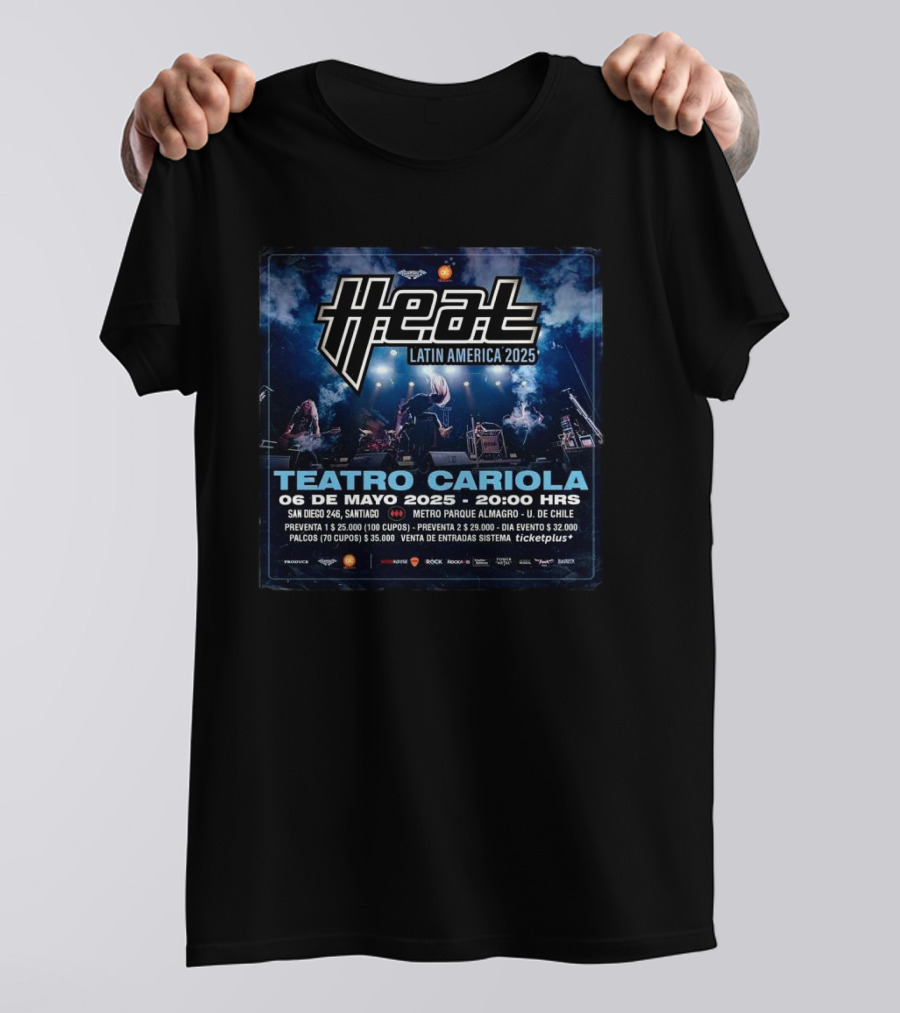 H.E.A.T Latin America 2025 Teatro Cariola Santiago May 6 2025 20:00 HRS T-Shirt