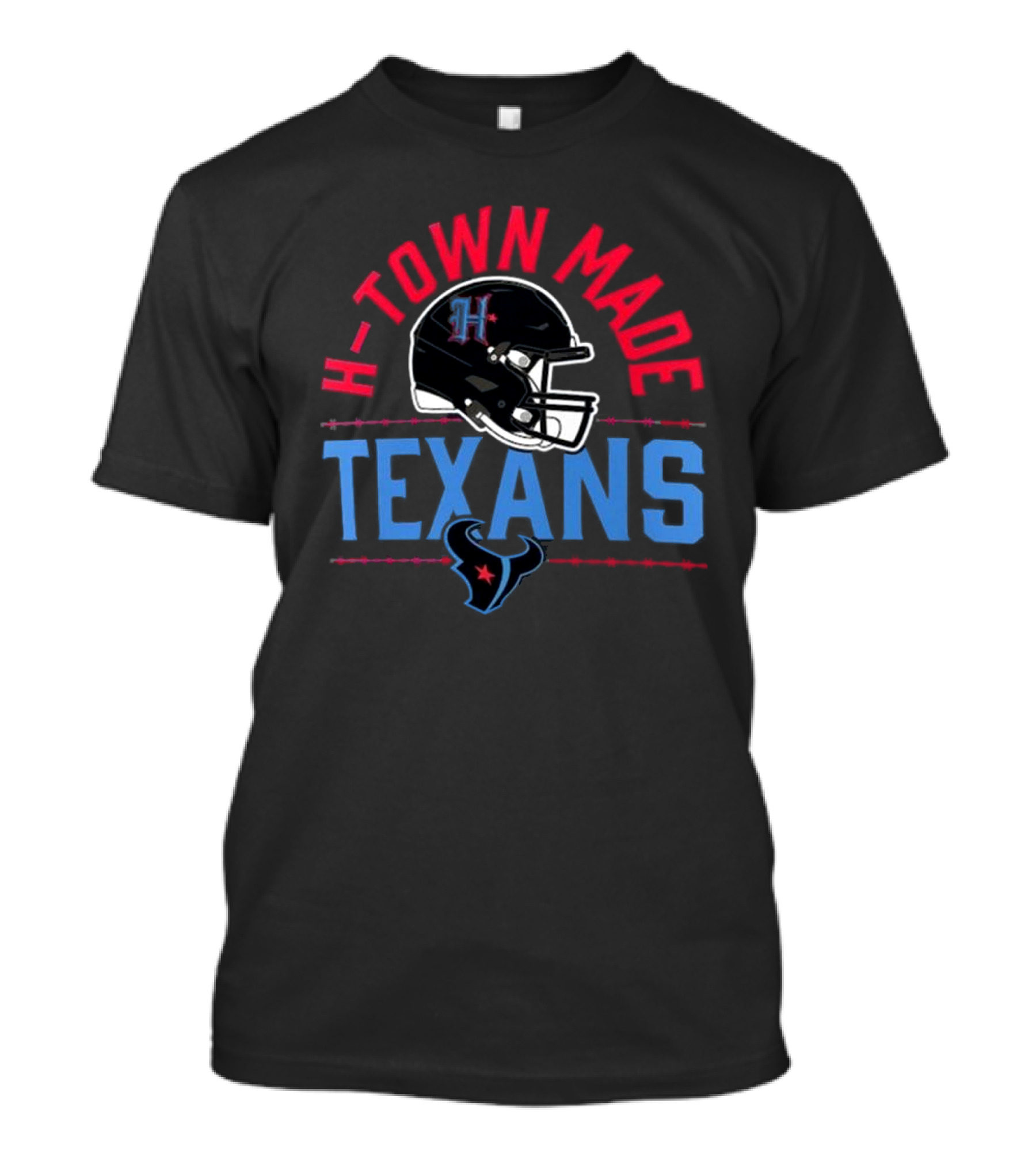 H-Town Made Texans Football Helmet T-Shirt