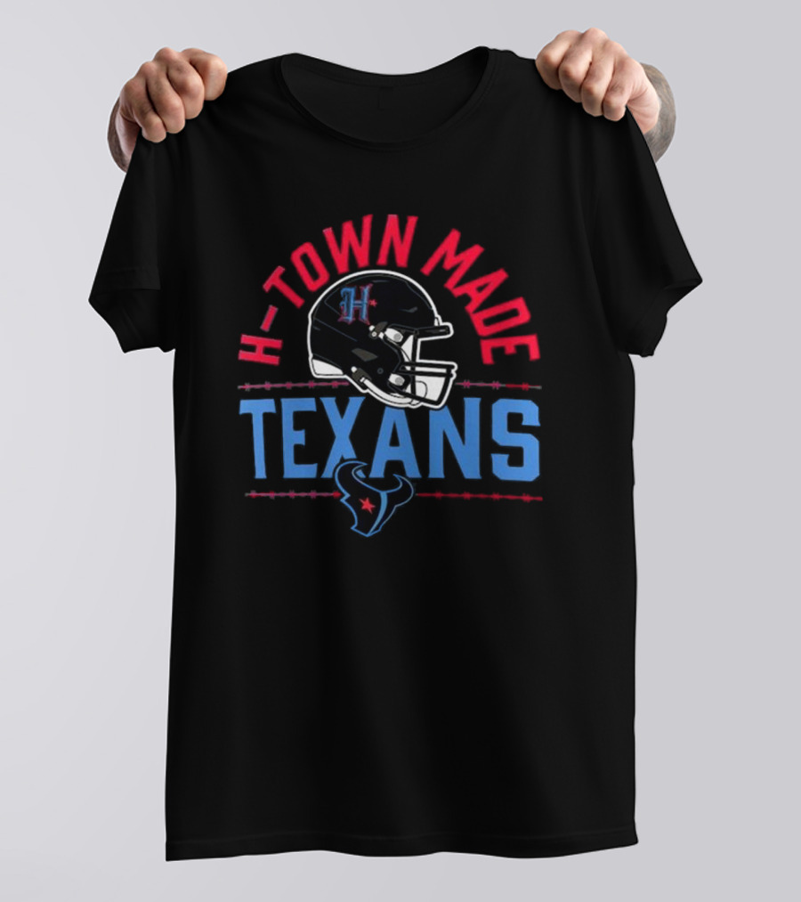 H-Town Made Texans Football Helmet T-Shirt