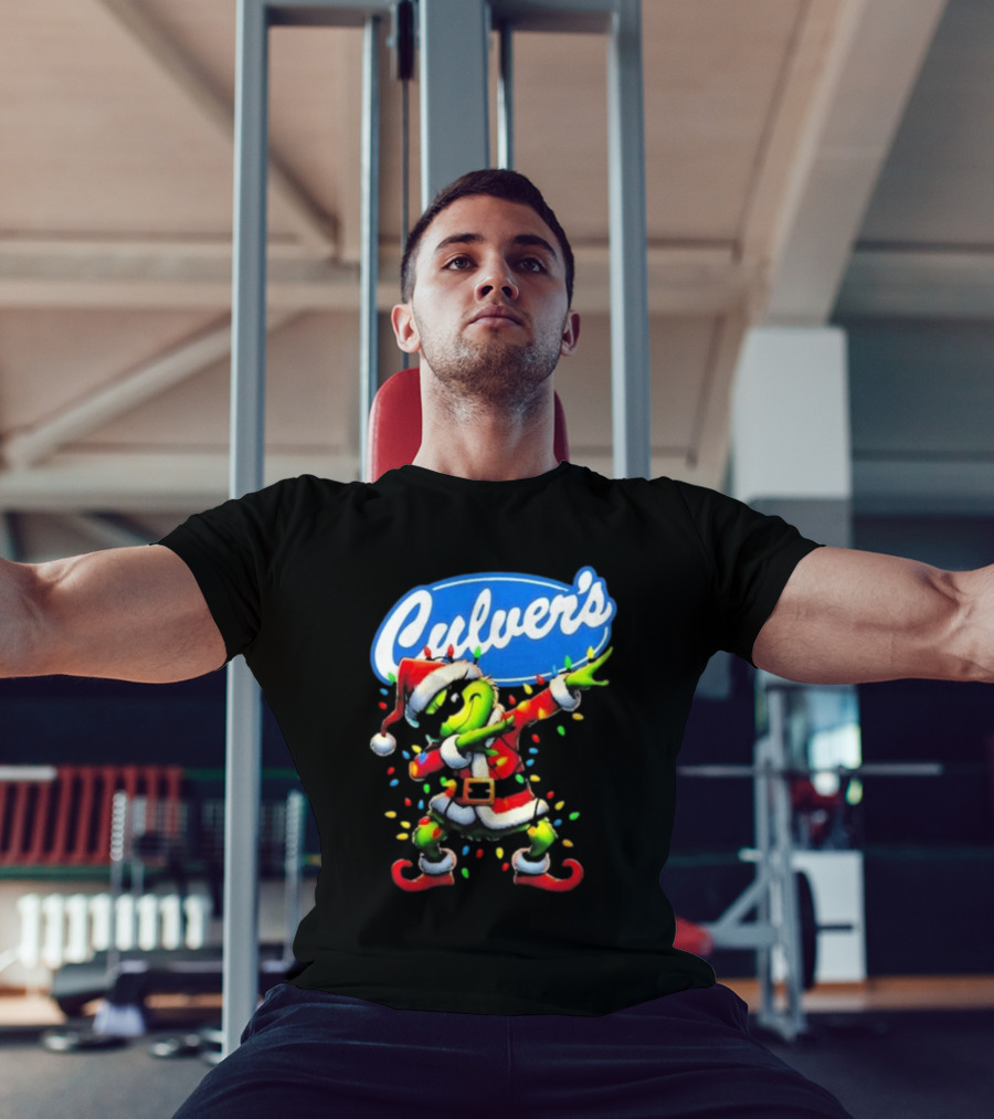 Culver's Santa Grinch Dabbing Christmas T-Shirt