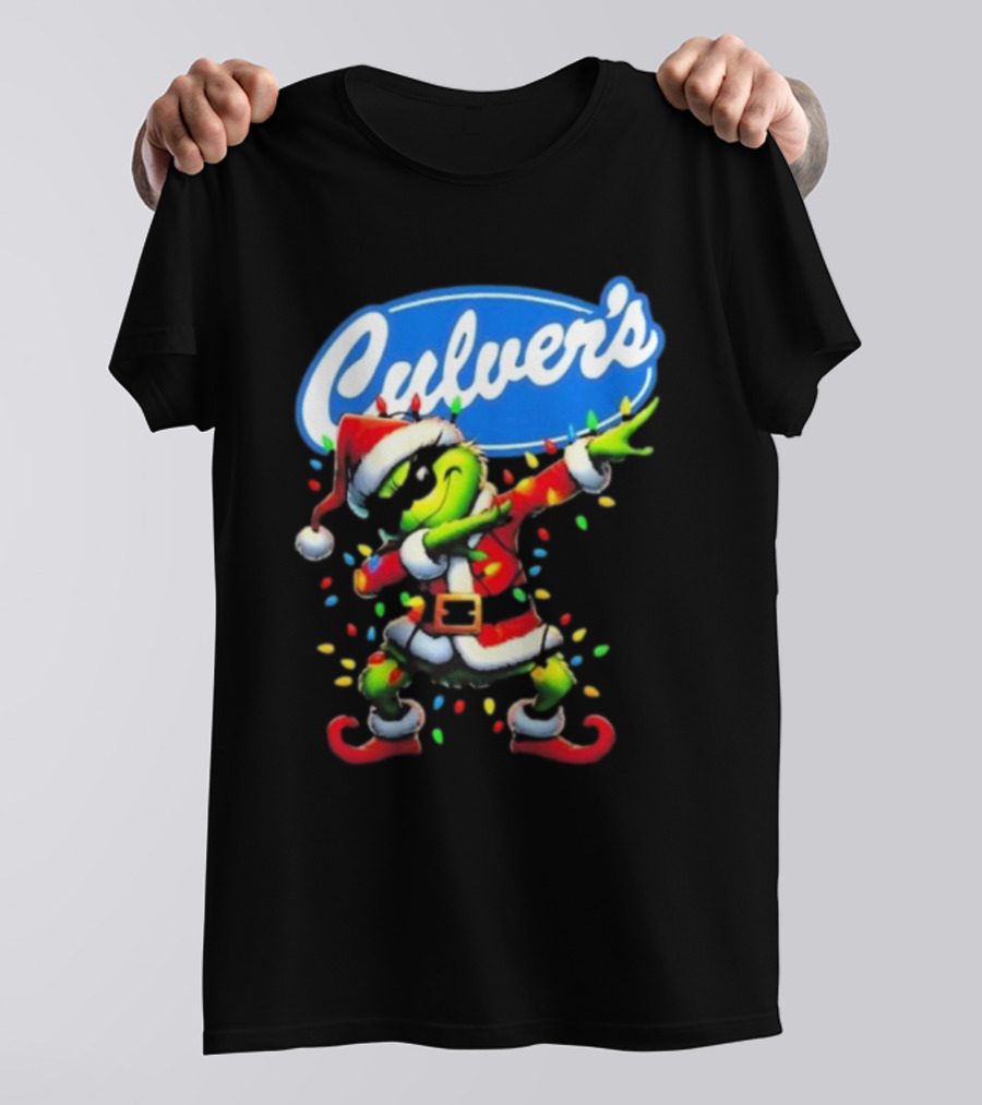 Culver's Santa Grinch Dabbing Christmas T-Shirt
