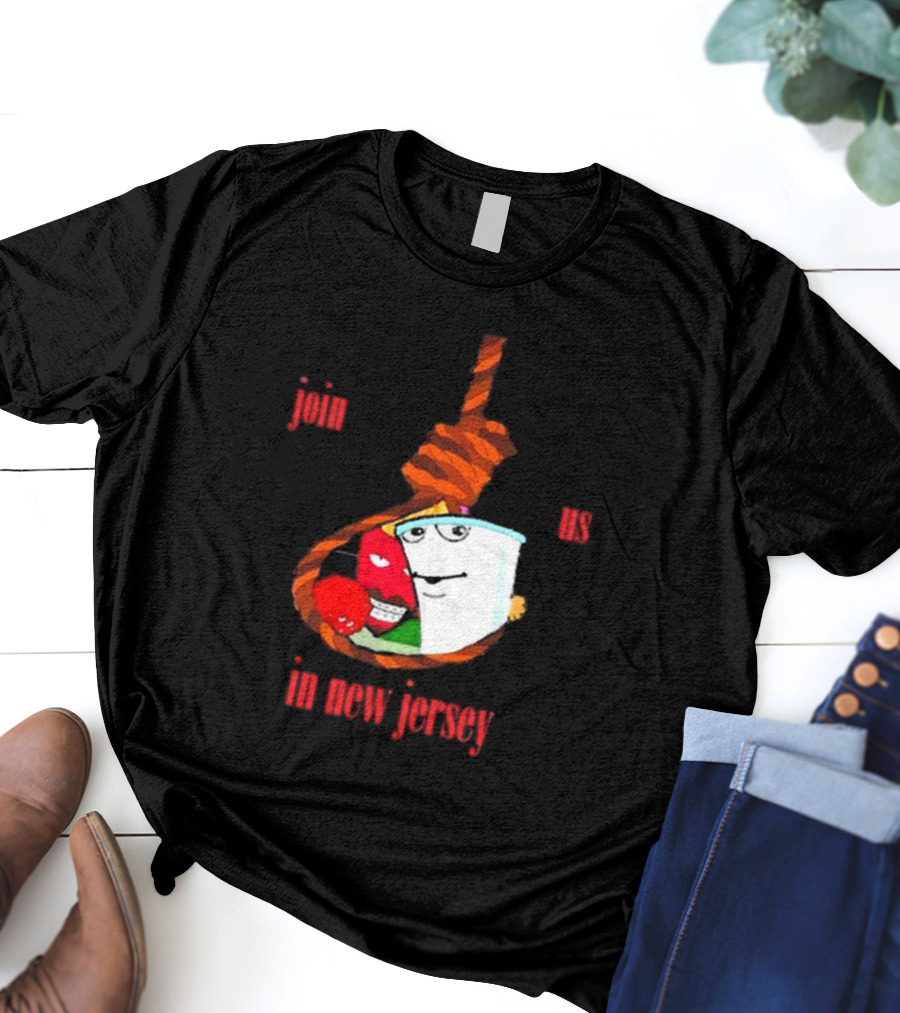 Join Us In New Jersey Mischa Aqua Teen Hunger Force Characters Rope T-Shirt