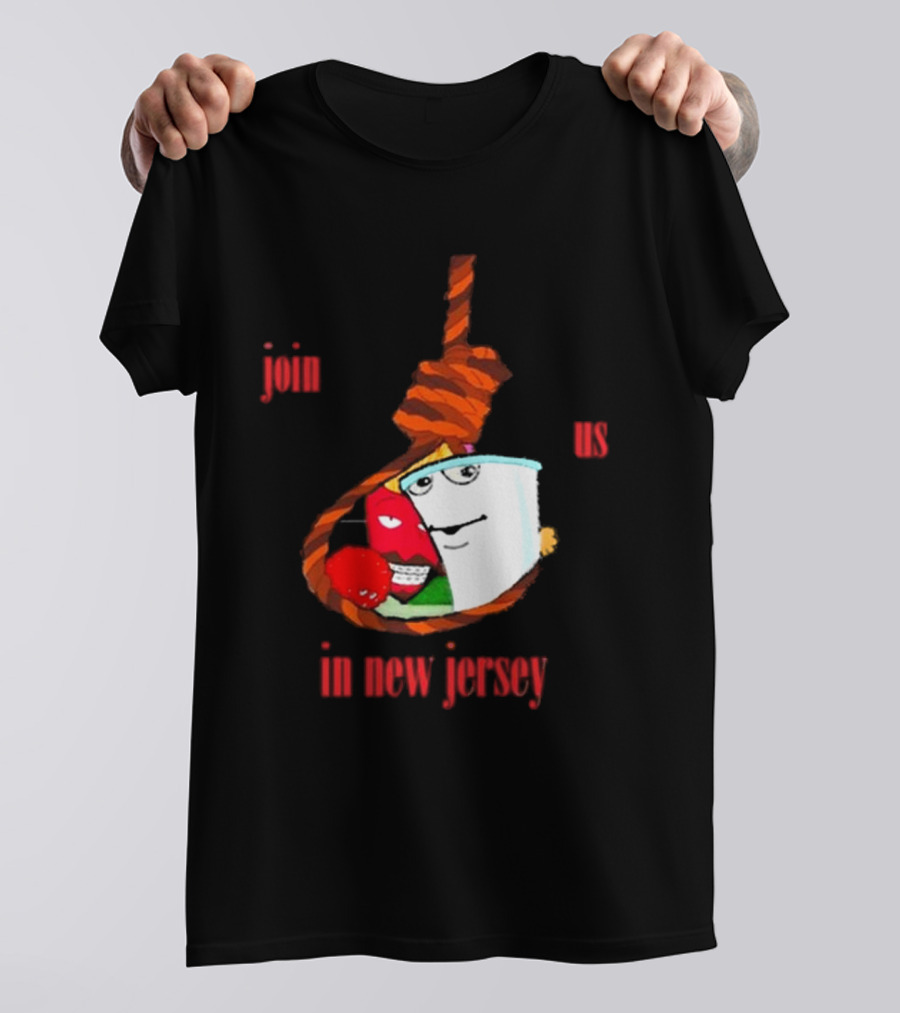 Join Us In New Jersey Mischa Aqua Teen Hunger Force Characters Rope T-Shirt