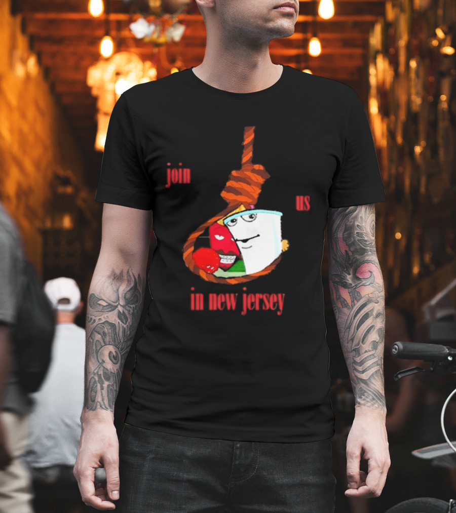 Join Us In New Jersey Mischa Aqua Teen Hunger Force Characters Rope T-Shirt
