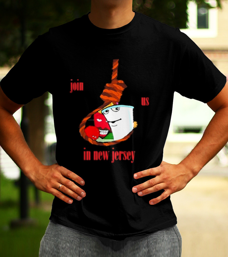 Join Us In New Jersey Mischa Aqua Teen Hunger Force Characters Rope T-Shirt