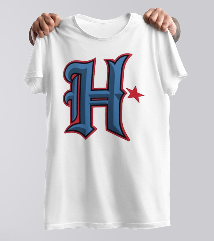Houston Texans H Logo With Red Star T-Shirt