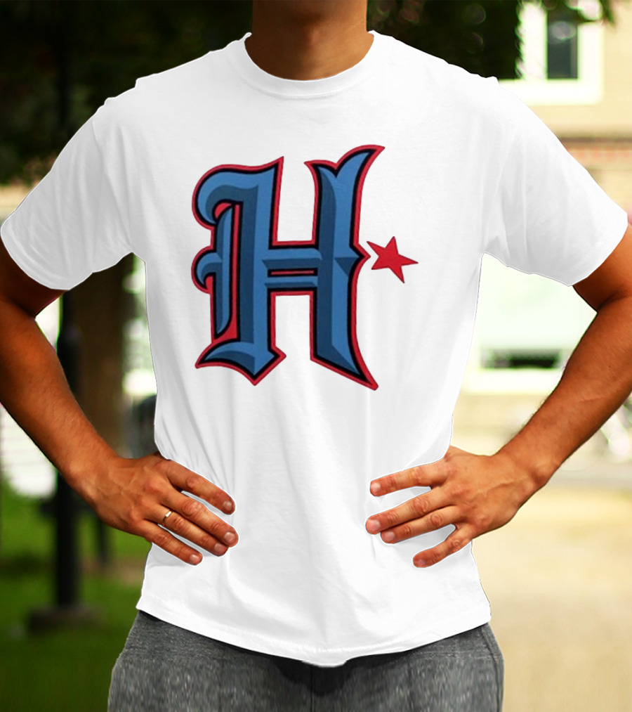Houston Texans H Logo With Red Star T-Shirt