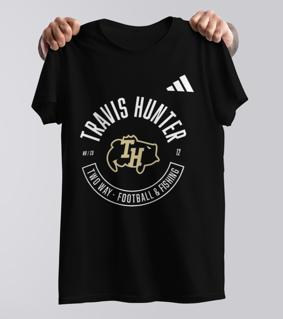 Travis Hunter WR/CB 12 TH Two Way Football And Fishing T-Shirt
