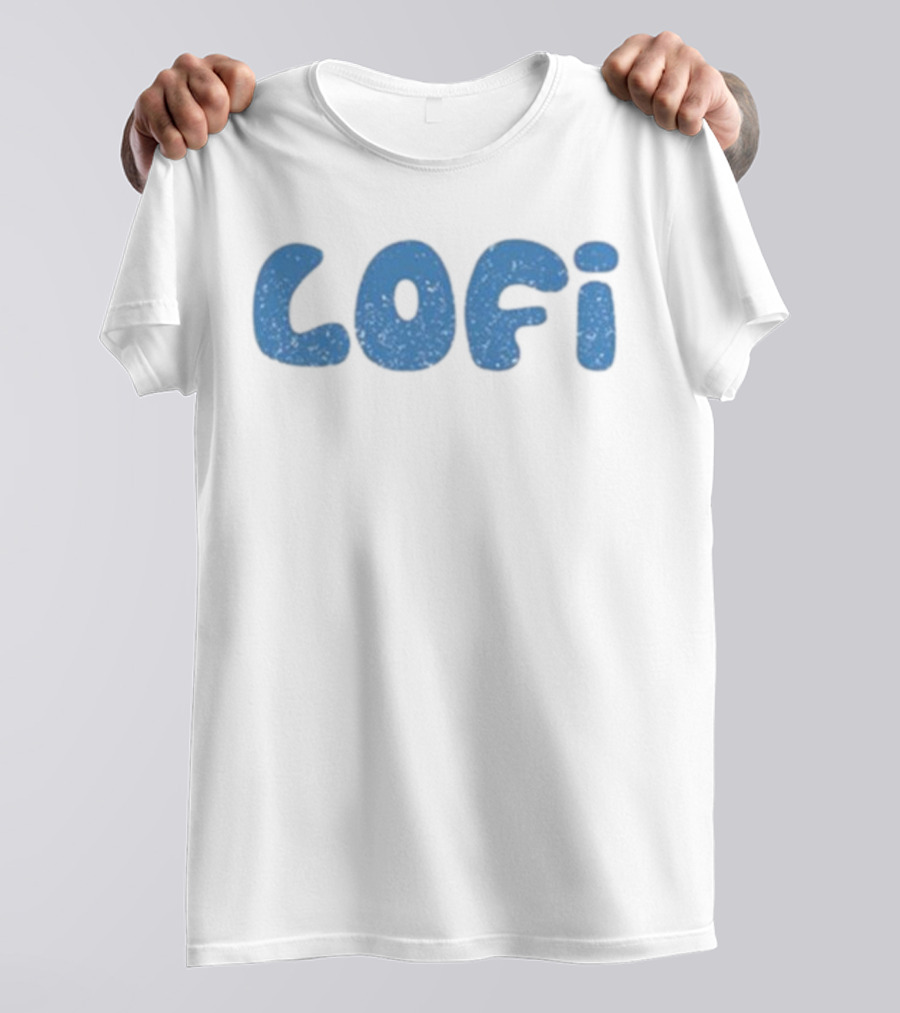 Lofi Join The Flurry Retro Blue Text T-Shirt