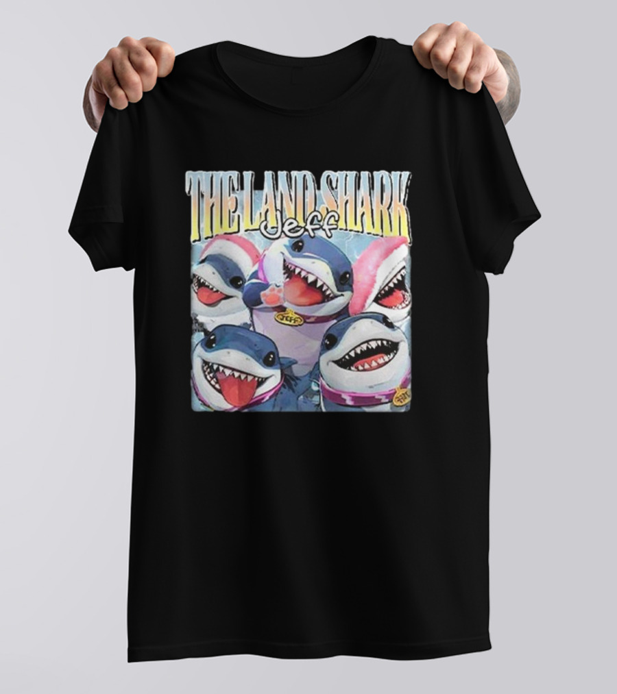 Jeff The Land Shark Smiling Cartoon Characters T-Shirt