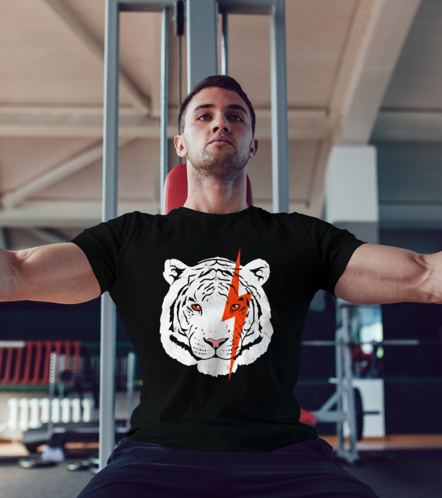 Cincinnati Bengals Lightning Tiger Logo T-Shirt
