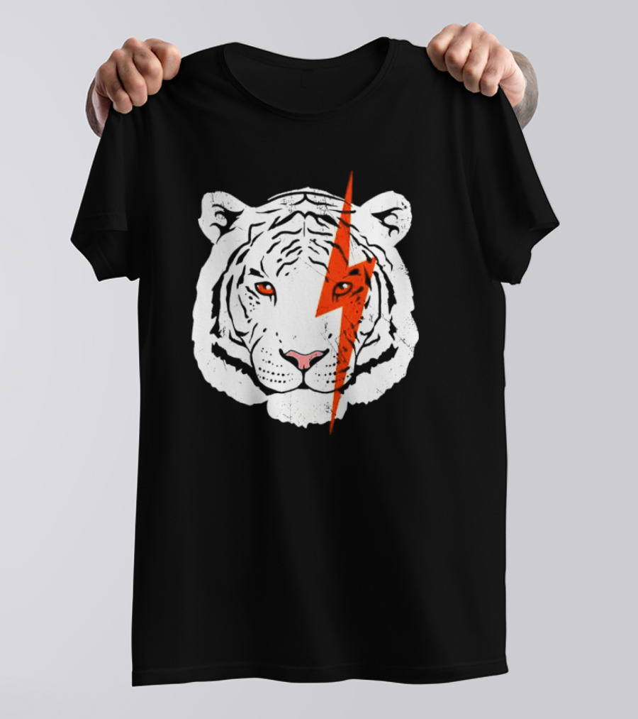 Cincinnati Bengals Lightning Tiger Logo T-Shirt