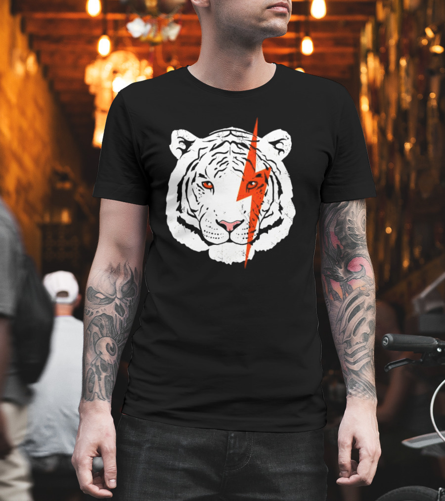 Cincinnati Bengals Lightning Tiger Logo T-Shirt