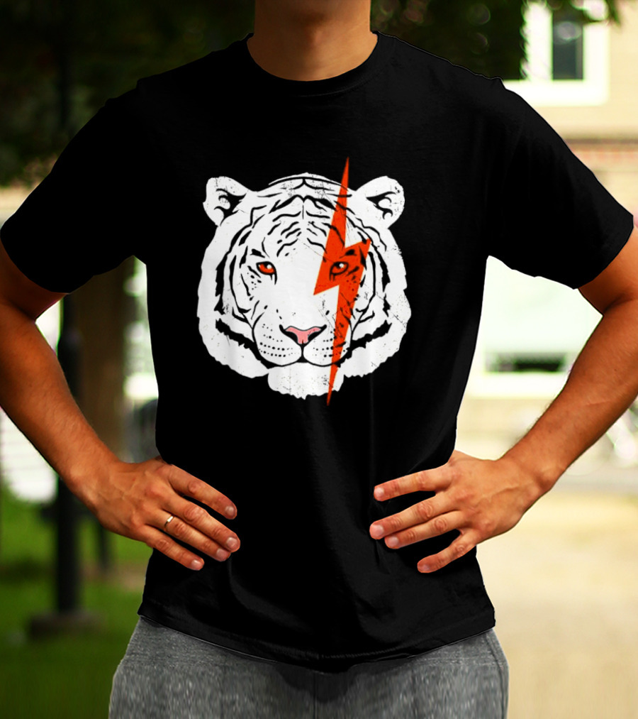 Cincinnati Bengals Lightning Tiger Logo T-Shirt