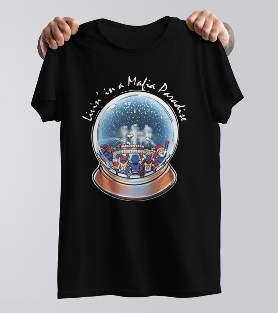 Livin’ In A Mafia Paradise Sports Snow Globe T-Shirt