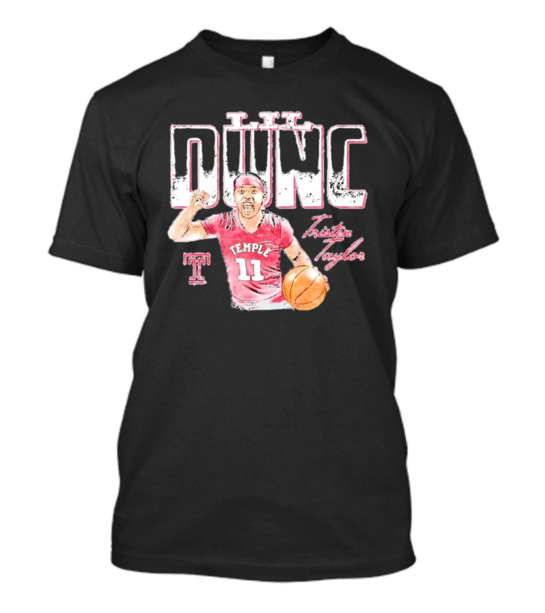 Lil Dunc Tristen Taylor Basketball Temple Owls Player T-Shirt